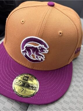 New Era Two-Tone Orange & Purple Chicago Cubs Fitted Hat